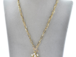 Baroque Keshi Reborn Pearl Gold-plating Pendant Necklace.