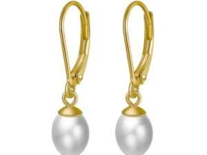 Silver baroque pearl Earrings.