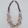 Natural Freshwater Keshi Pearls Purple Amethyst Jewelry Necklace.