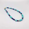 Handmade Turquoise Blue Lapis Necklace Women Jewelry.