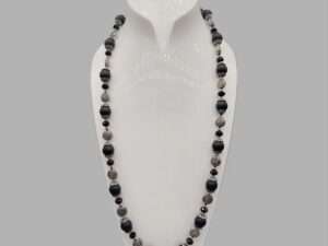 Handmade Antique Silver Beads Long Necklaces.